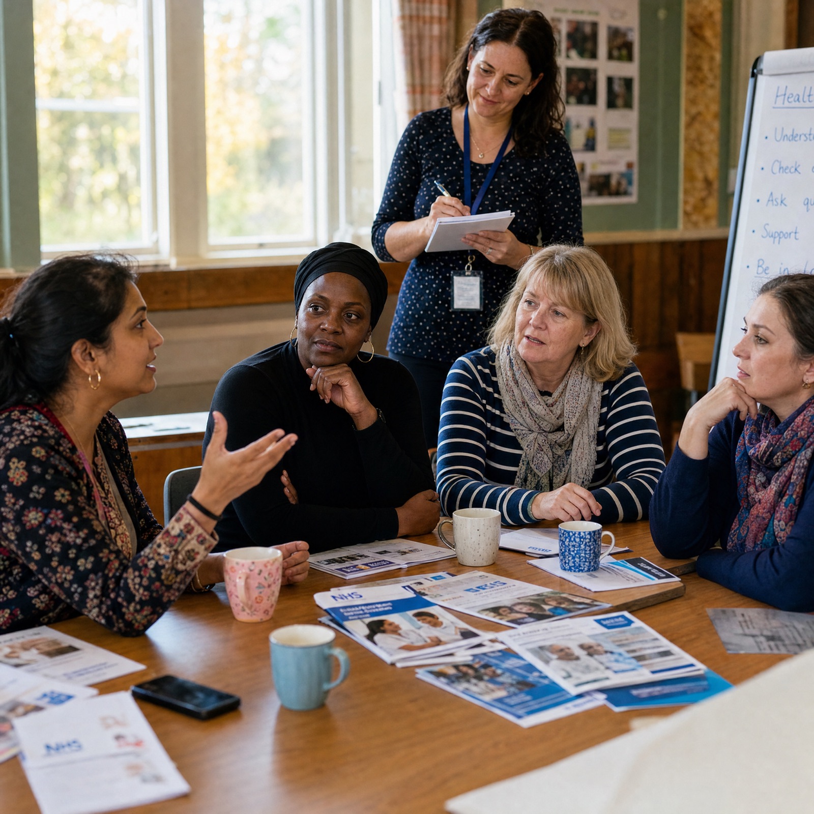 A peer cessation group in a warm community hall in Dumfries